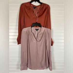 Simply Vera Women's Blouse Set - Rust and Blush